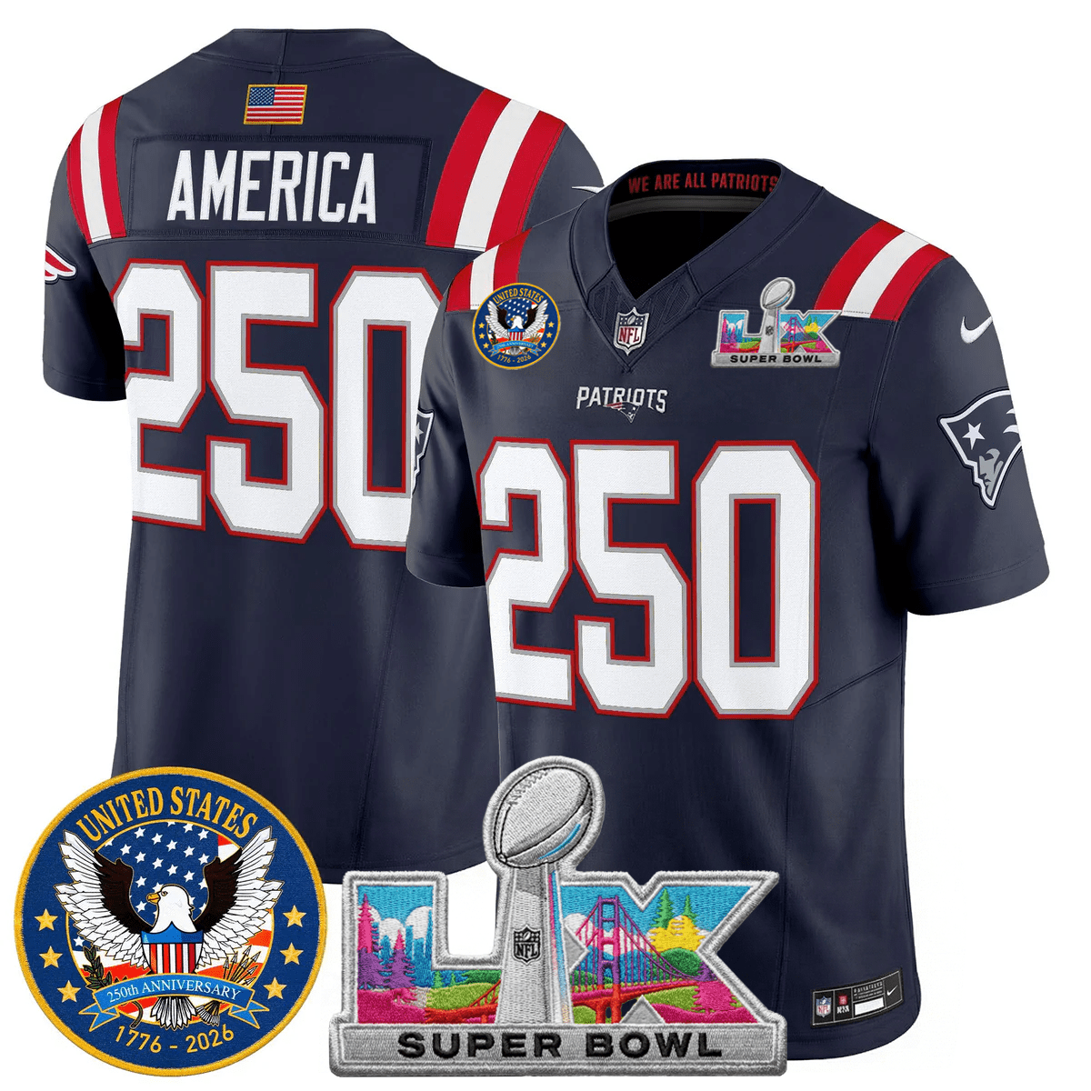 Men's NE Patriots 2026 Jersey