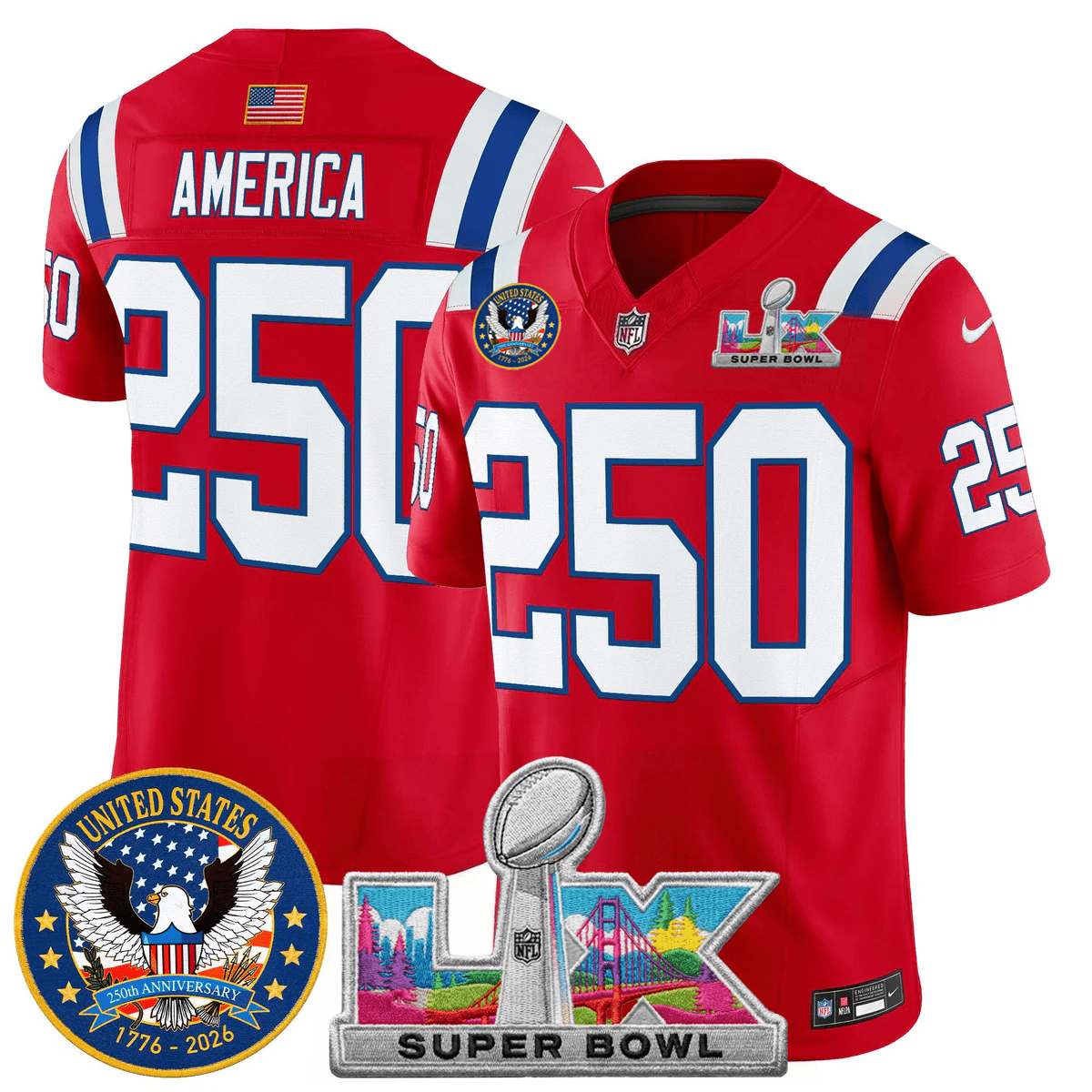 Men's NE Patriots 2026 Jersey