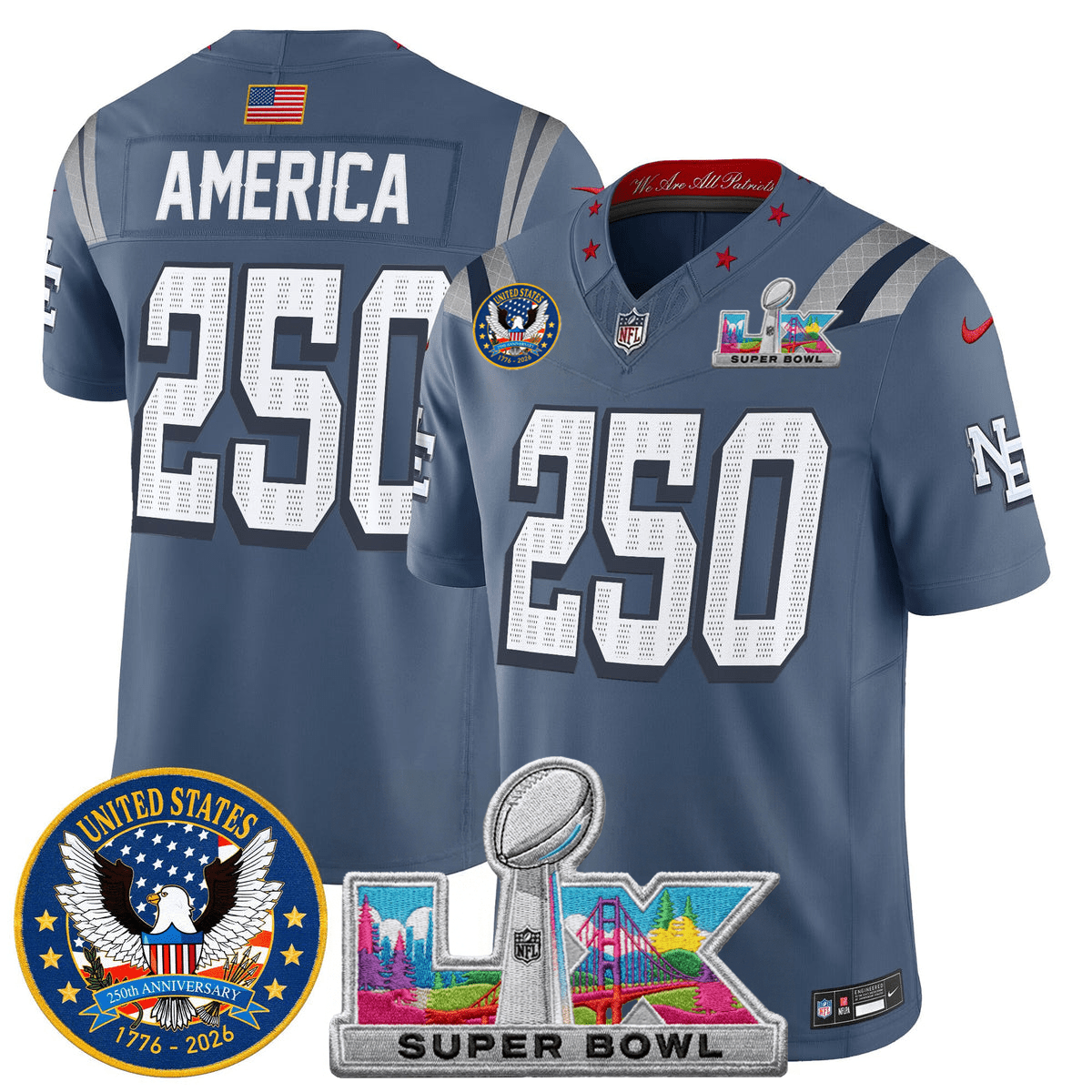 Men's NE Patriots 2026 Jersey
