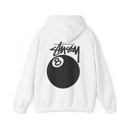 STÜSSY 8 BALL REP HOODIE, Streetwear Sweatshirt, Urban Fashion, Cool Pullover