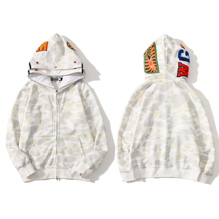 BAPE City Camo Shark Wide Full Zip Double Hoodie