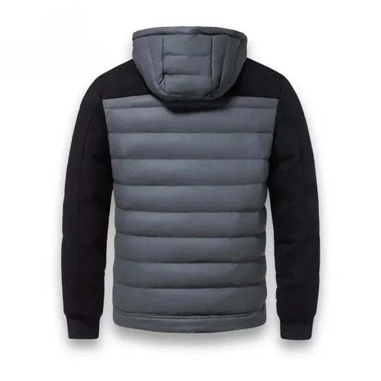 Men's Black Puffer Hoodie Jacket