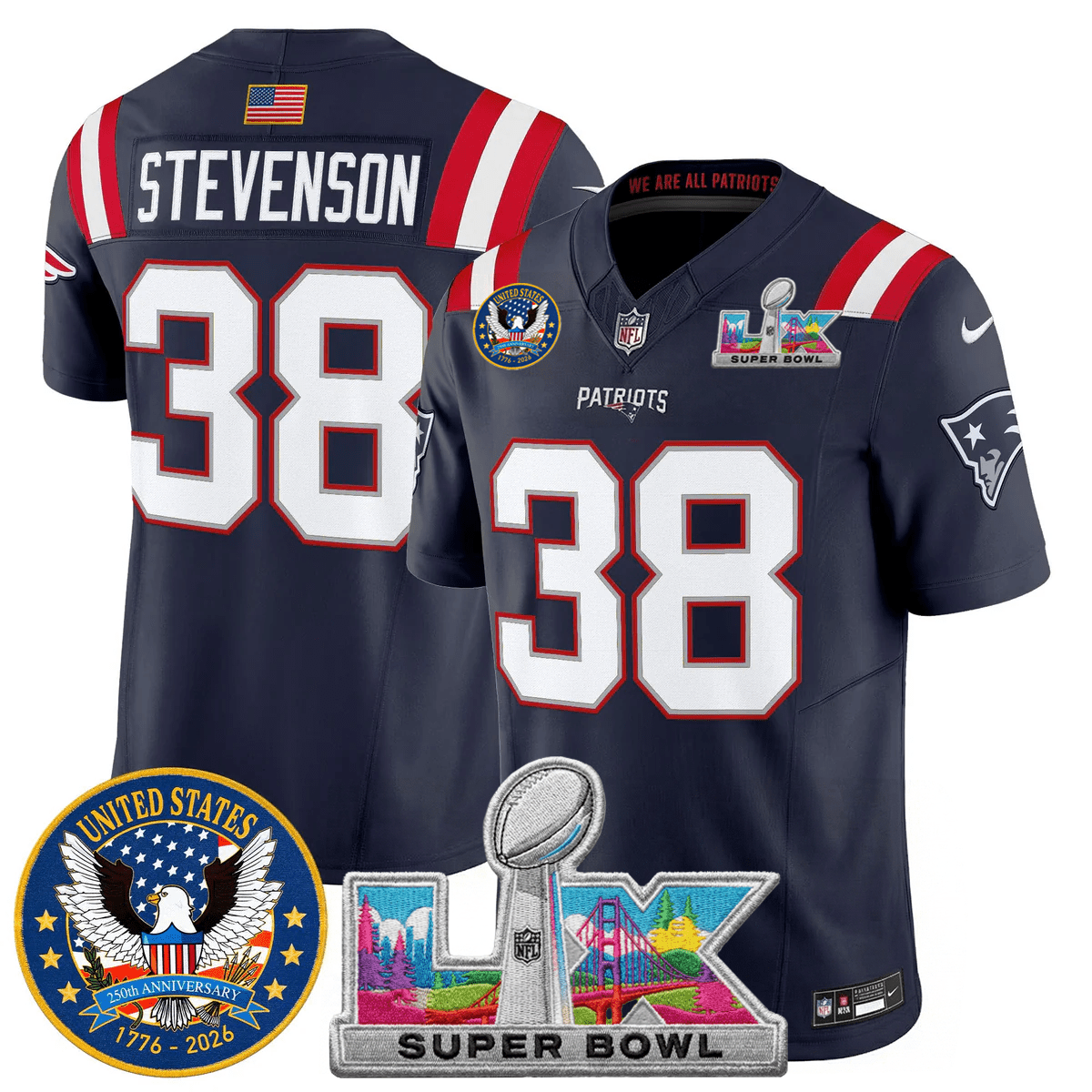 Men's NE Patriots 2026 Jersey