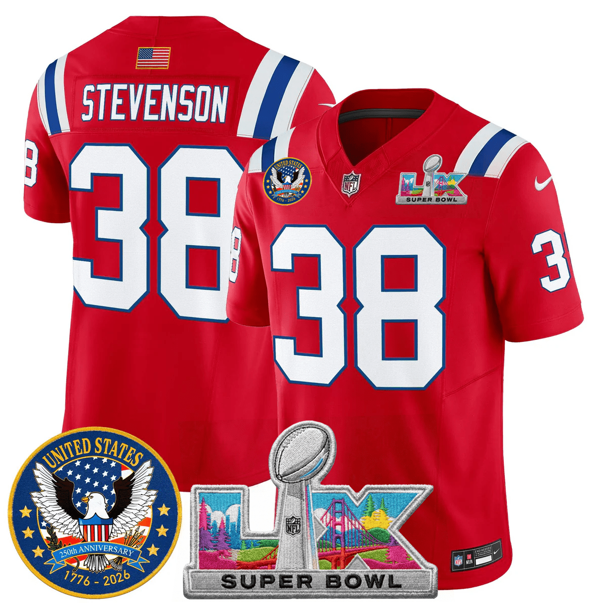 Men's NE Patriots 2026 Jersey