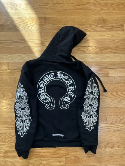 Chrome hearts floral sleeve hoodie