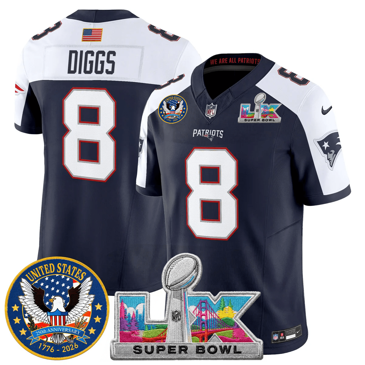 Men's NE Patriots 2026 Jersey
