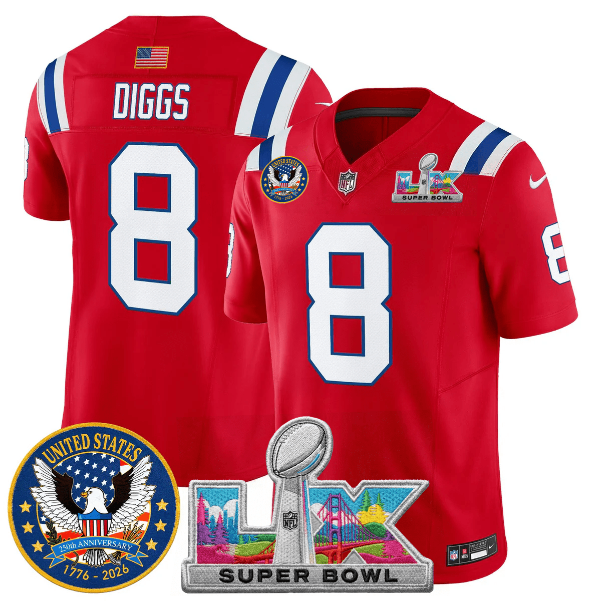 Men's NE Patriots 2026 Jersey