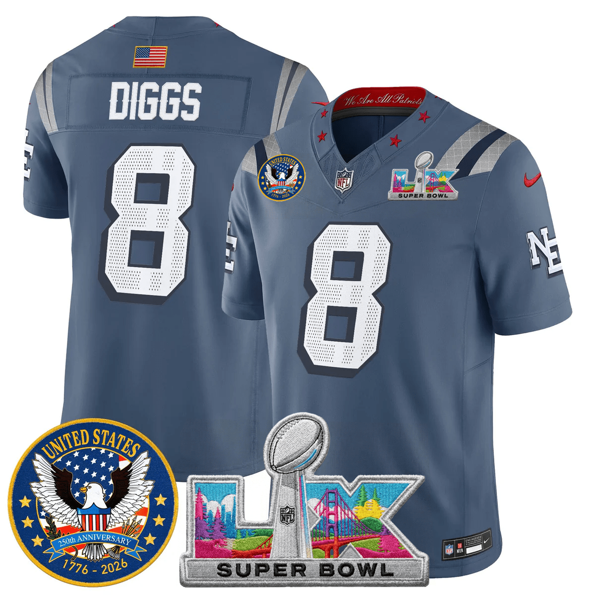 Men's NE Patriots 2026 Jersey