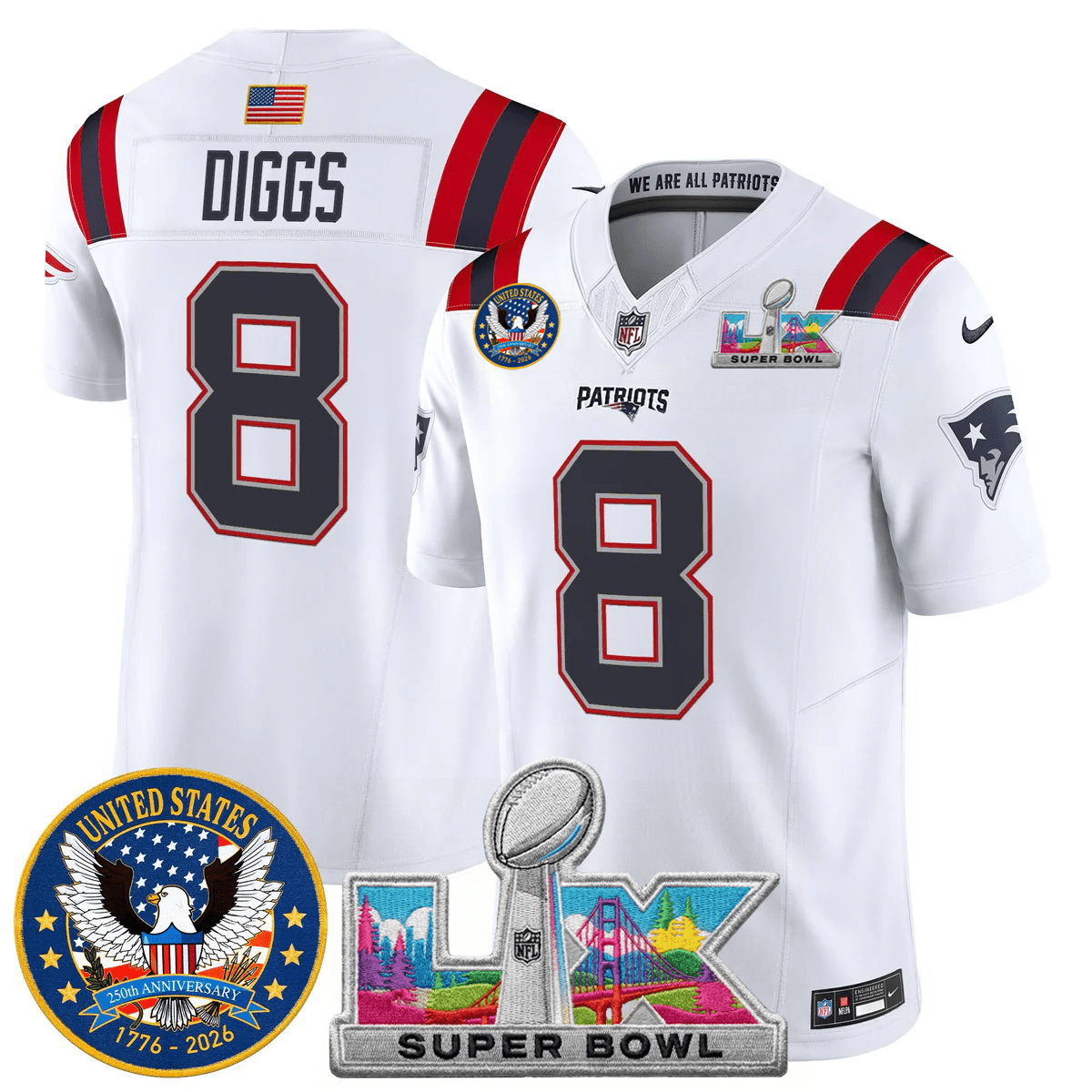 Men's NE Patriots 2026 Jersey