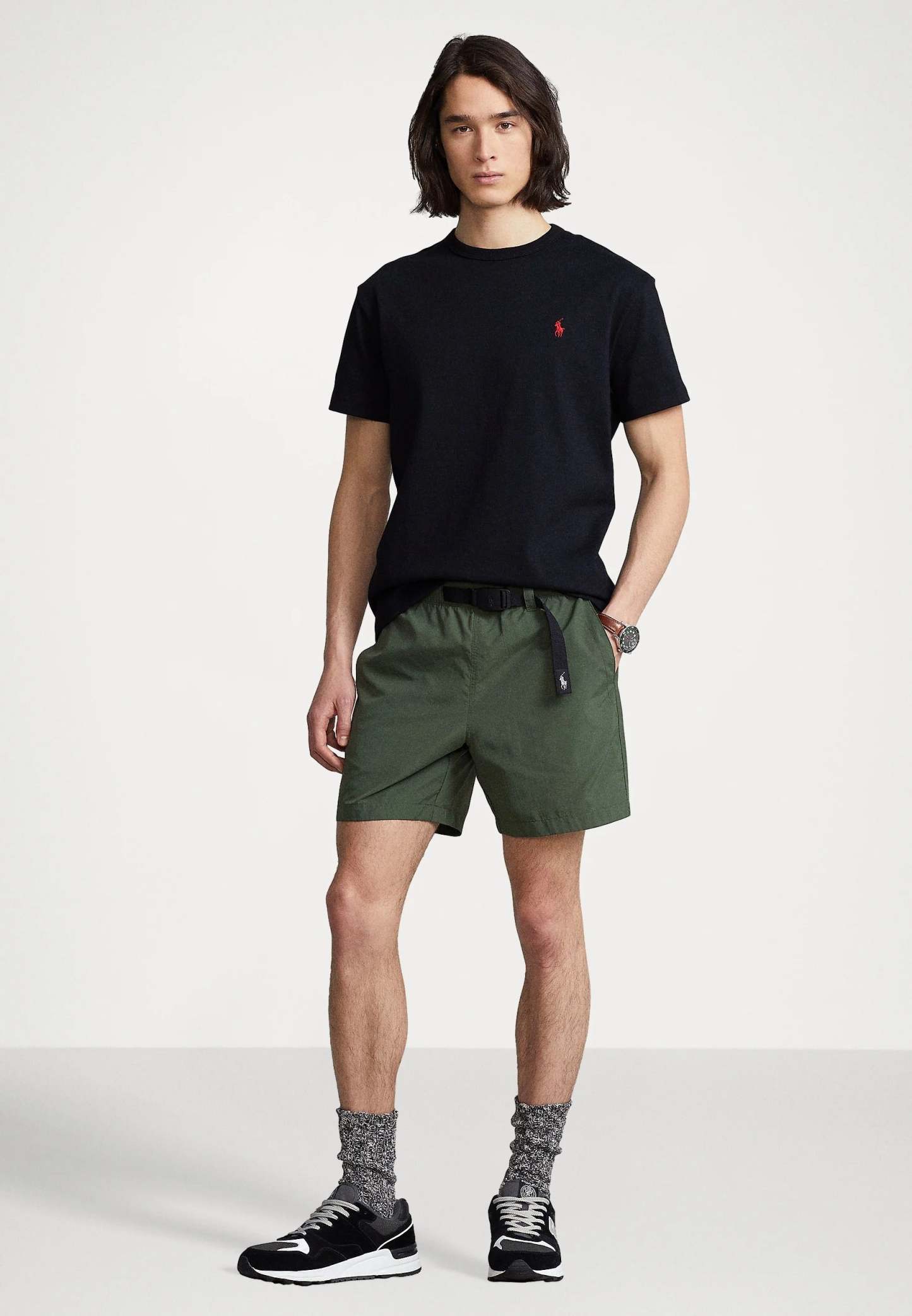 Men's T-shirt Red Logo - Black