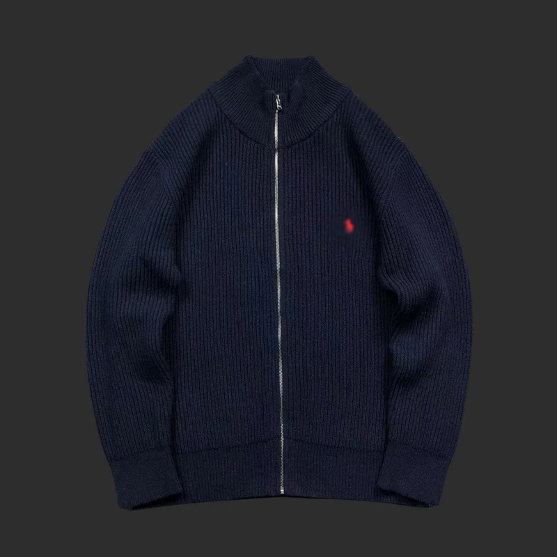 RL Pullover – Ribbed Full-Zip Knit