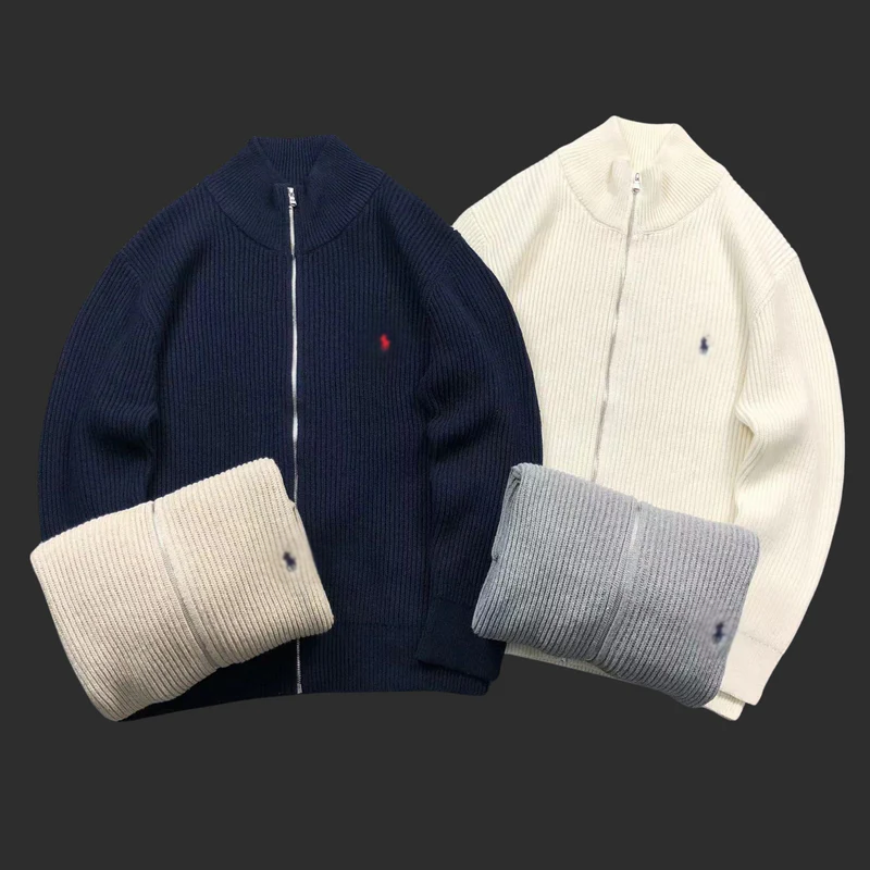 RL Pullover – Ribbed Full-Zip Knit