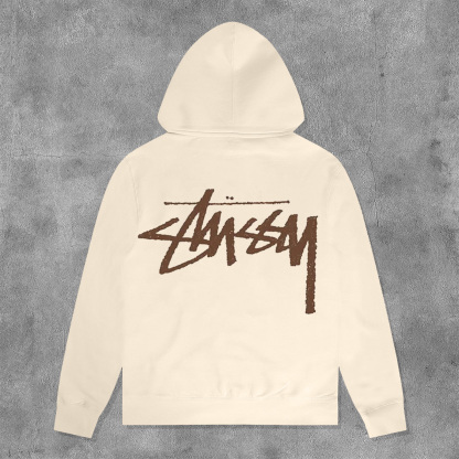 Classic Letters Logo Print Long Sleeve Hoodies