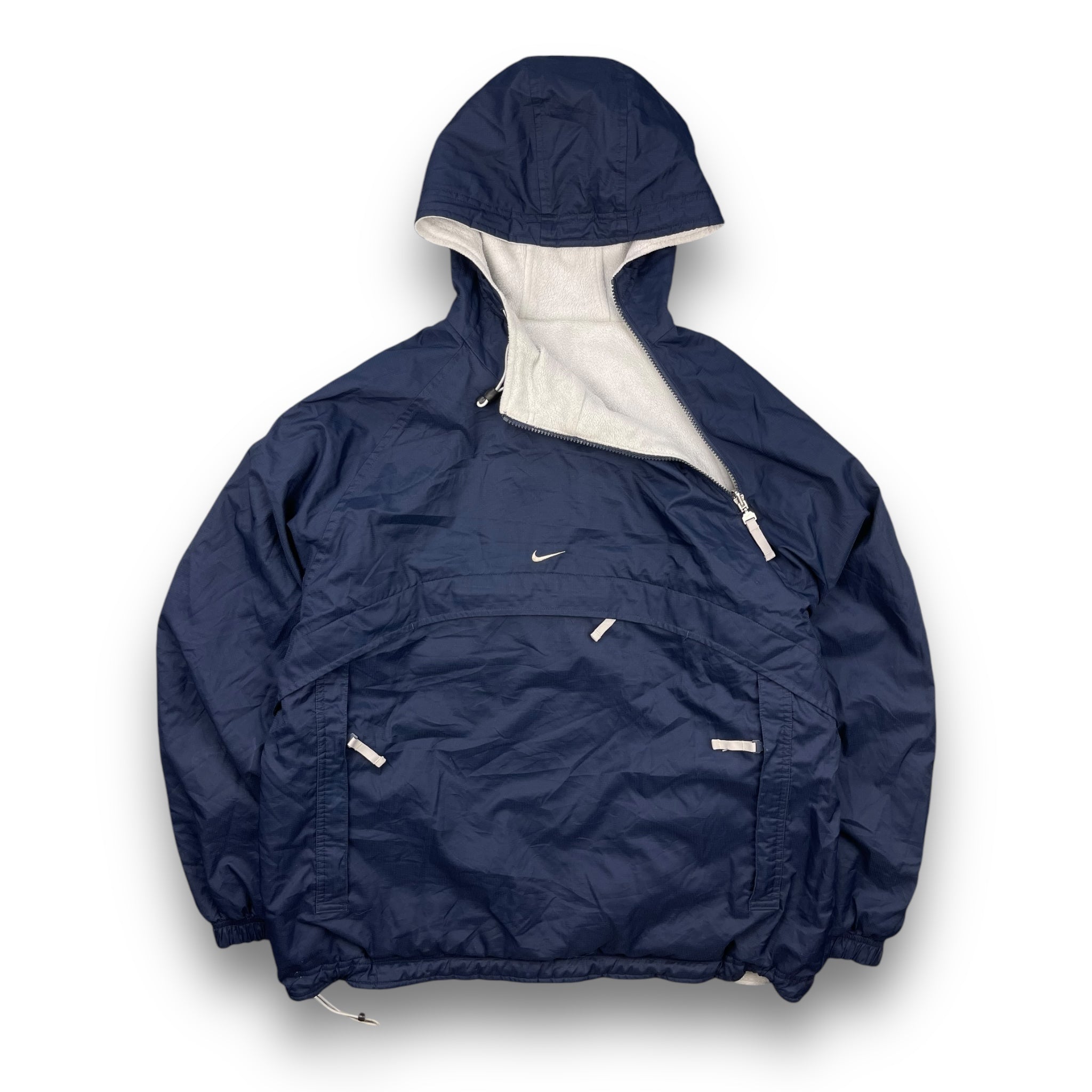 2000's Nike Reversible Asymmetric Zip Fleece Jacket