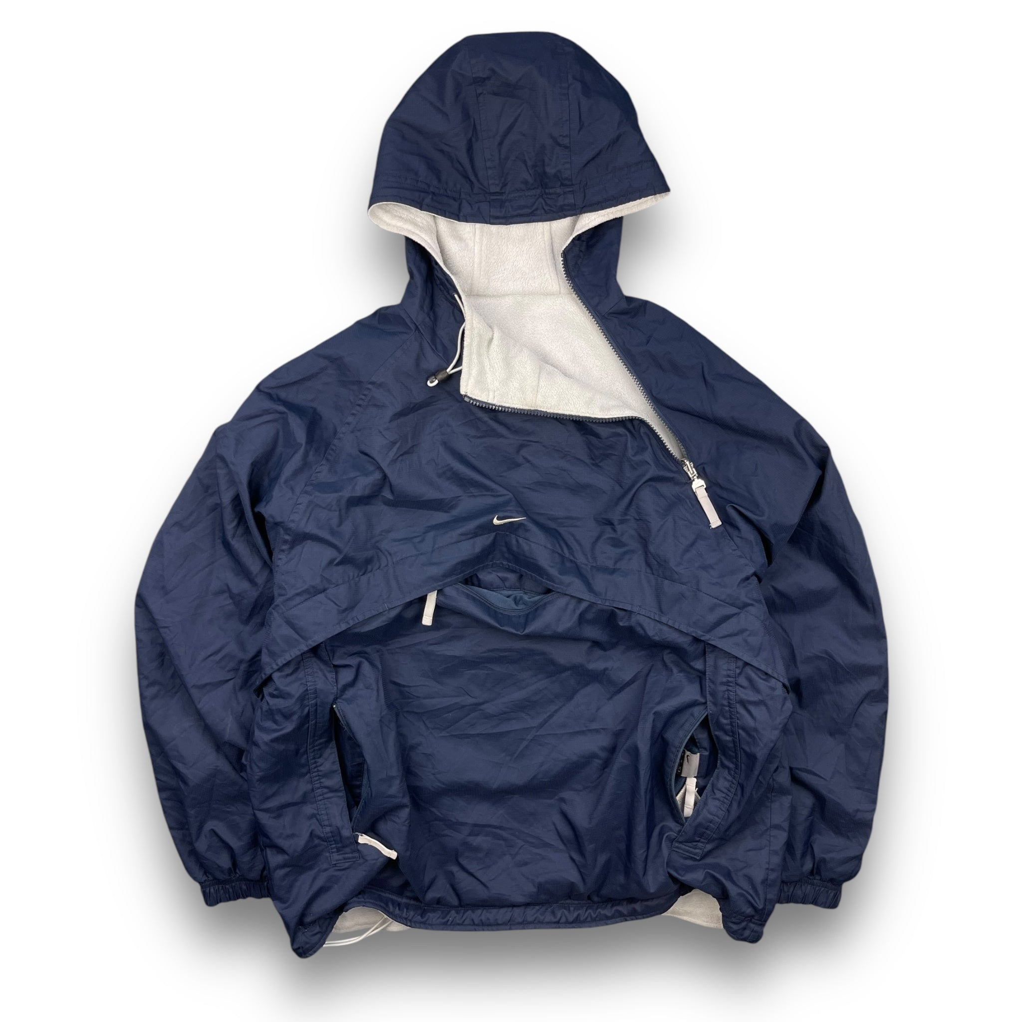 2000's Nike Reversible Asymmetric Zip Fleece Jacket