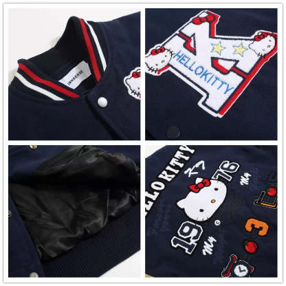 Varsity Jacket Baseball Bomber Jacket Vintage Unisex Streetwear Coats with Patchwork Hipster Utility Tops