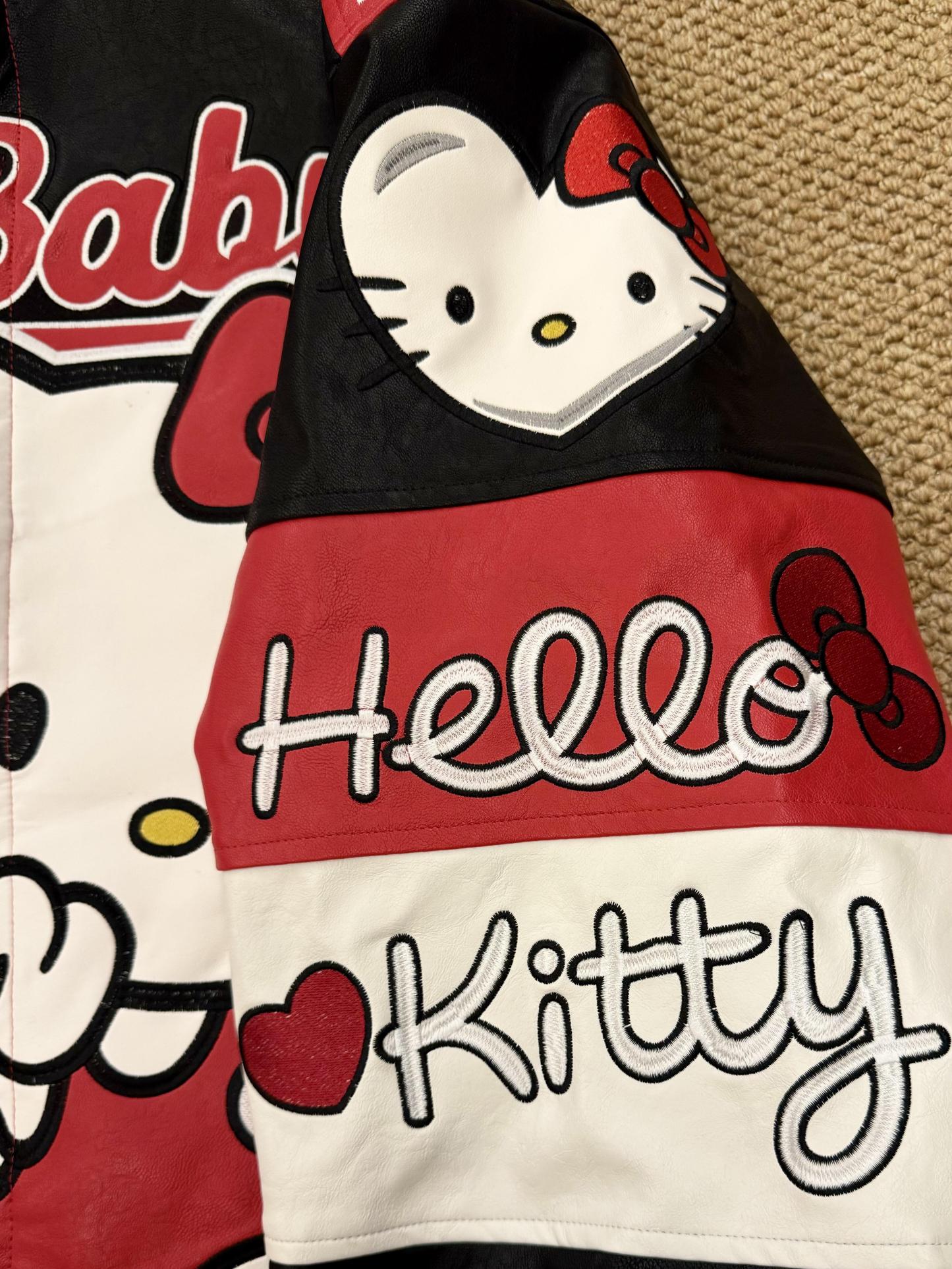 Red and Black Faux Leather Jacket Oversized Racing Motorcycle Jackets Moto Coats Unisex Trendy Streetwear Jacket