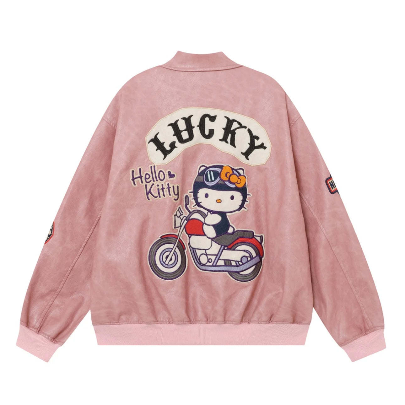 Hellokitty Leather Jackets Faux Suede Fall Fashion Motorcycle Coats Wi