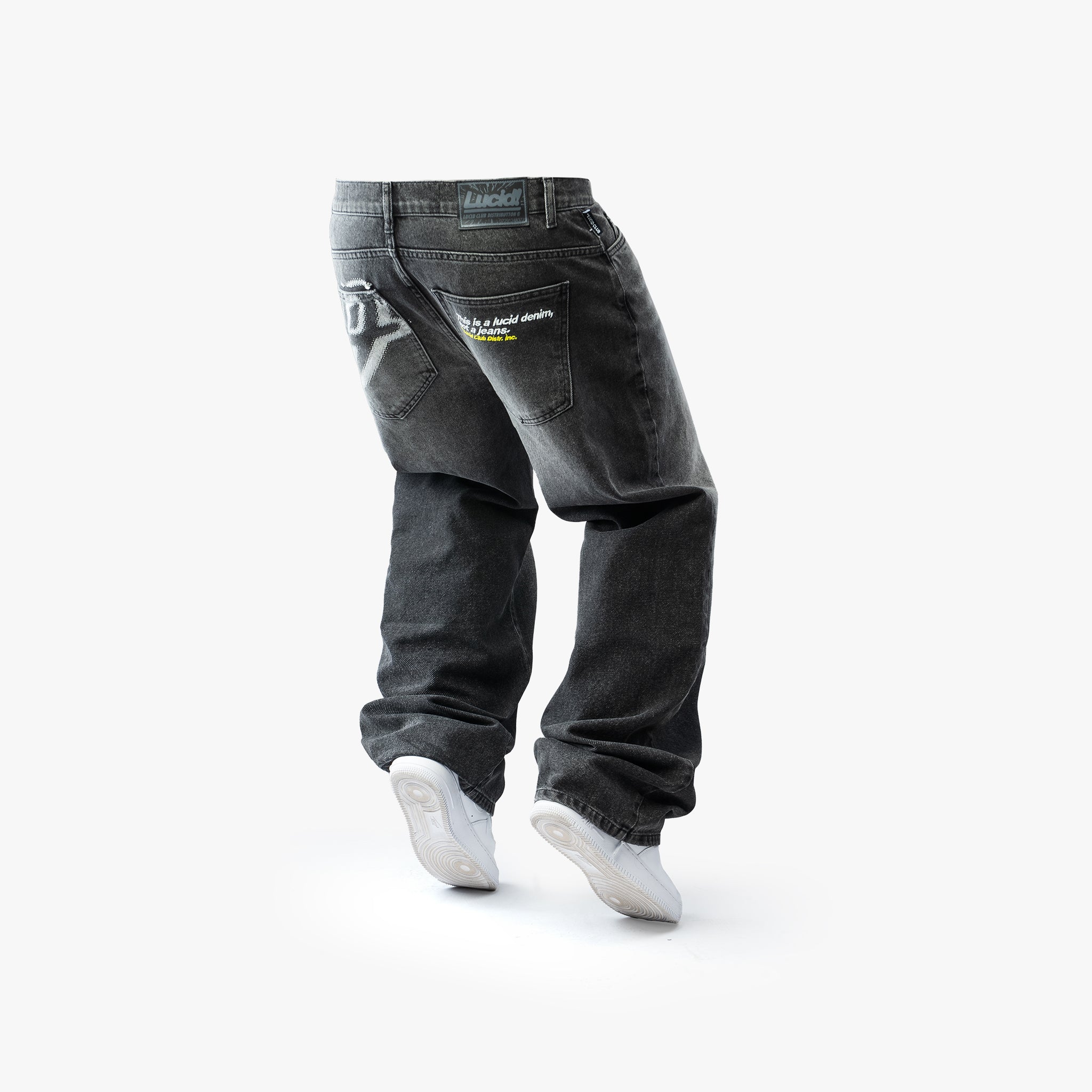 Star Denim "Phantom Black" with Print