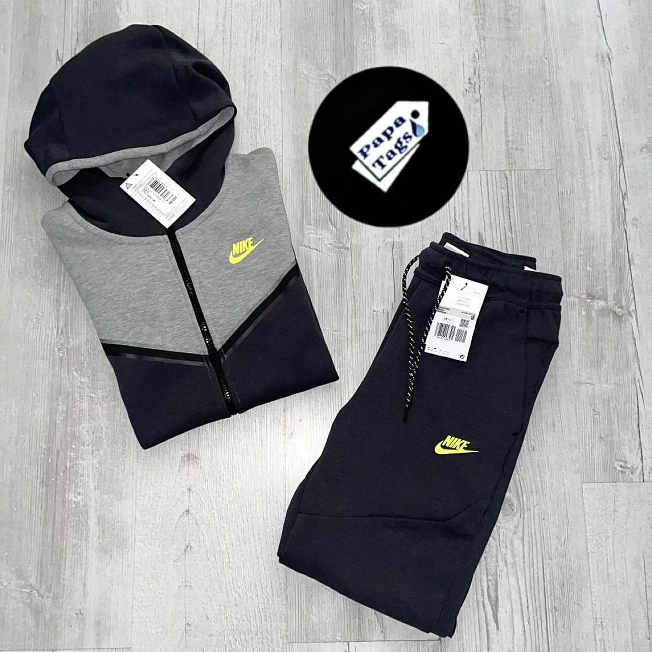 Men's Grey and Green Suit