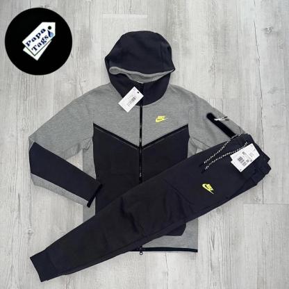 Men's Grey and Green Suit