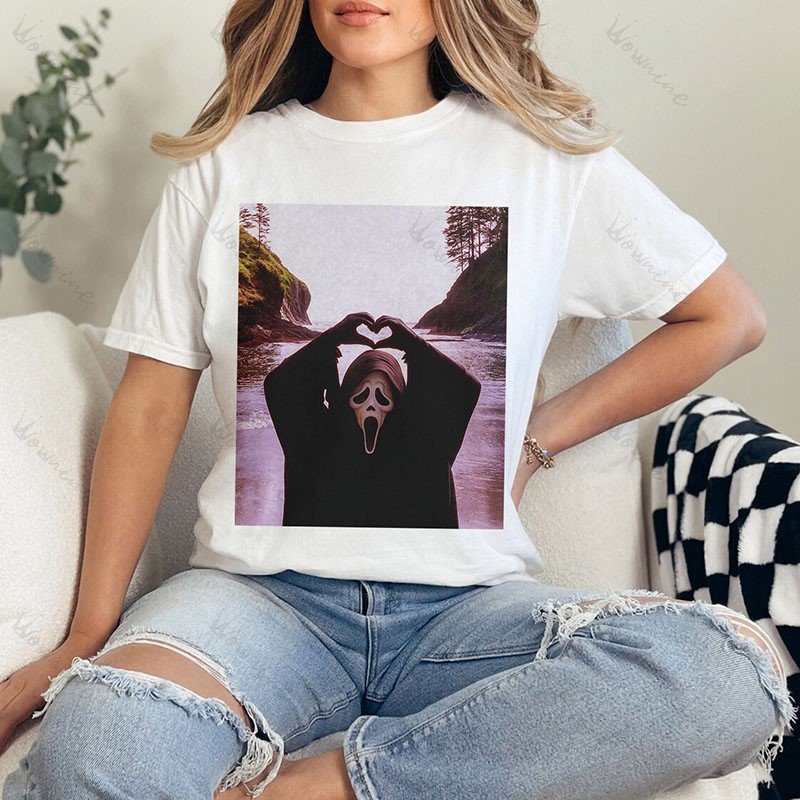 Horror Icon's Cute Gesture Halloween Heart Spooky Crewneck Vibe