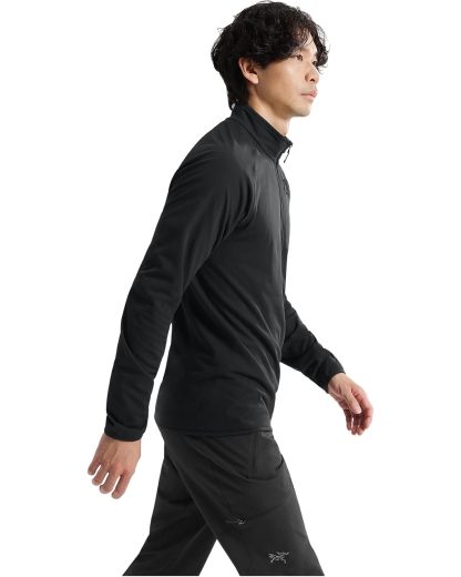 Men's Delta 1/2 Zip in Black 