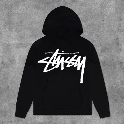 Classic Letters Logo Print Long Sleeve Hoodies