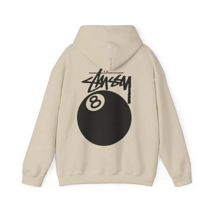 STÜSSY 8 BALL REP HOODIE, Streetwear Sweatshirt, Urban Fashion, Cool Pullover