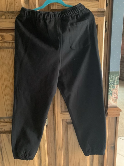 Supreme Satin Applique Sweatpant Black White Men's large L Size Pants Pant