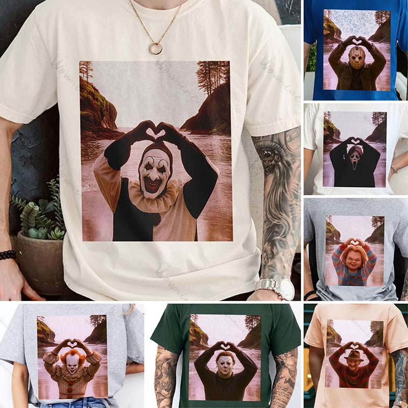 Horror Icon's Cute Gesture Halloween Heart Spooky Crewneck Vibe