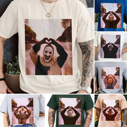 Horror Icon's Cute Gesture Halloween Heart Spooky Crewneck Vibe