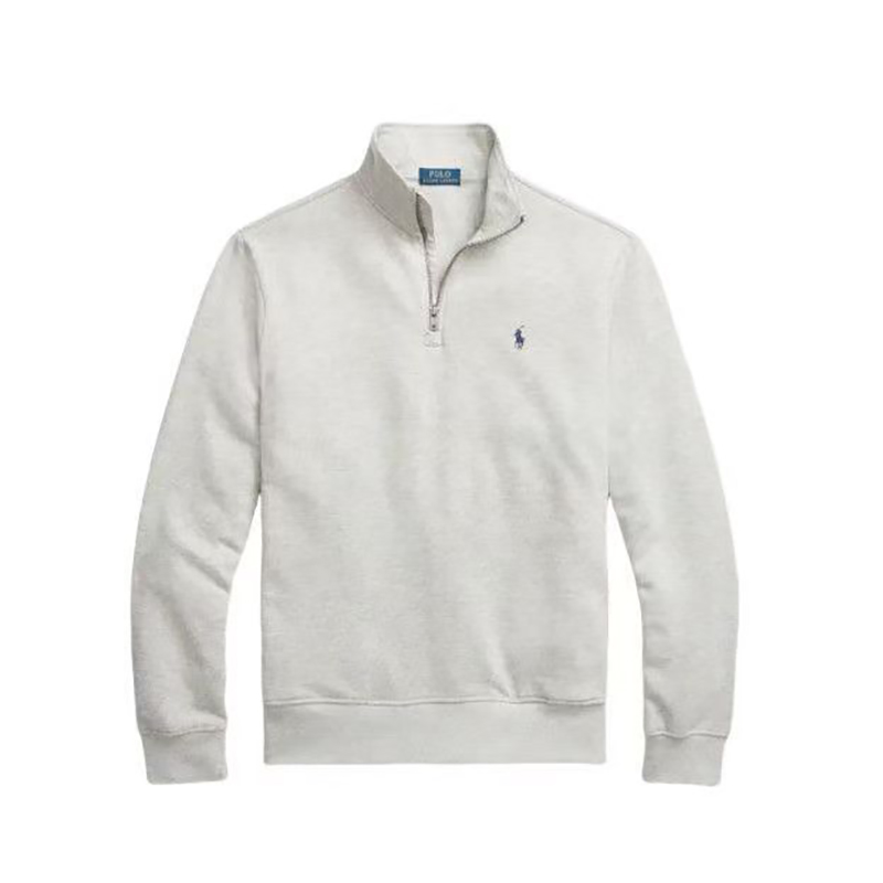 Polo Cotton Quarter-Zip Sweatshirt red
