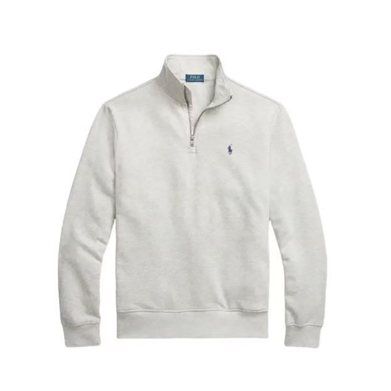 Polo Cotton Quarter-Zip Sweatshirt red