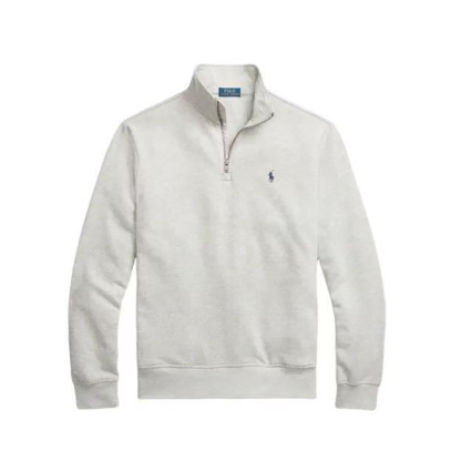 Polo Cotton Quarter-Zip Sweatshirt red