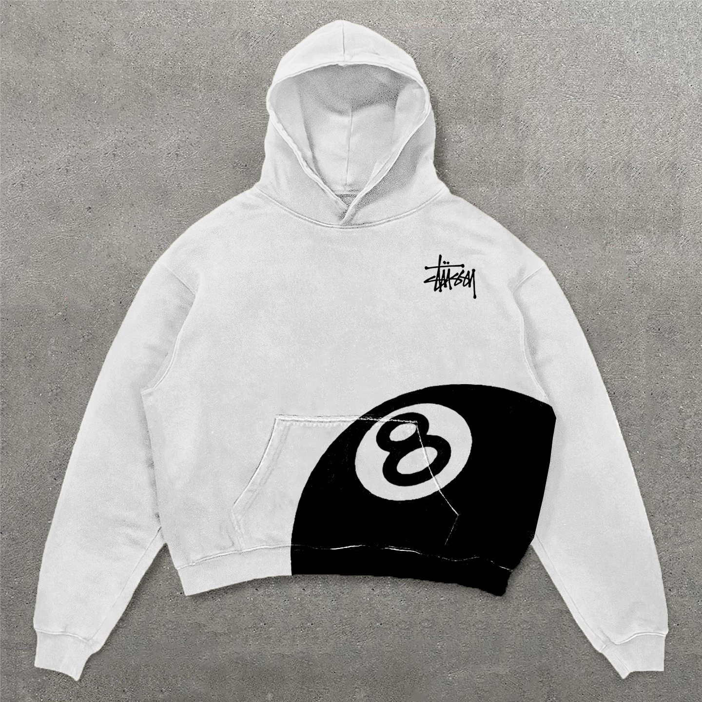 Billiards No.8 Print Long Sleeve Hoodies