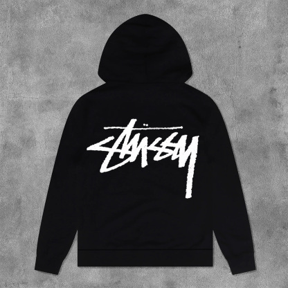 Classic Letters Logo Print Long Sleeve Hoodies