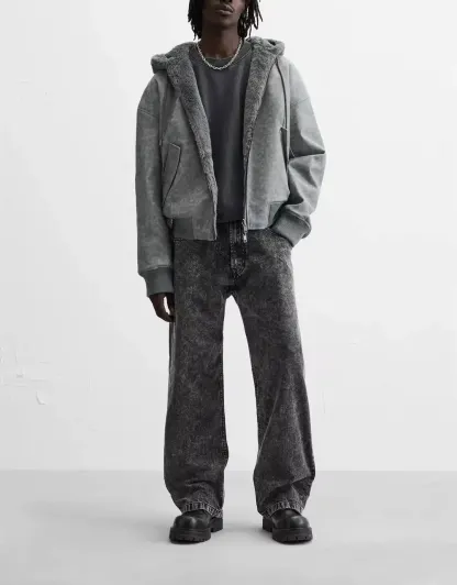 Double-Sided Faux Leather Jacket