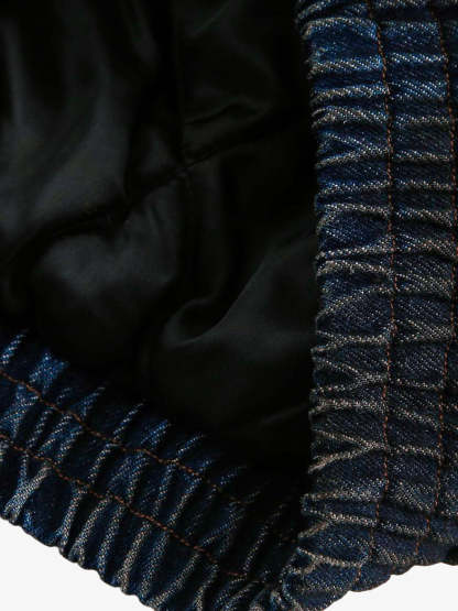 Thesupermade Washed Denim Fur Hooded Jacket - 2265