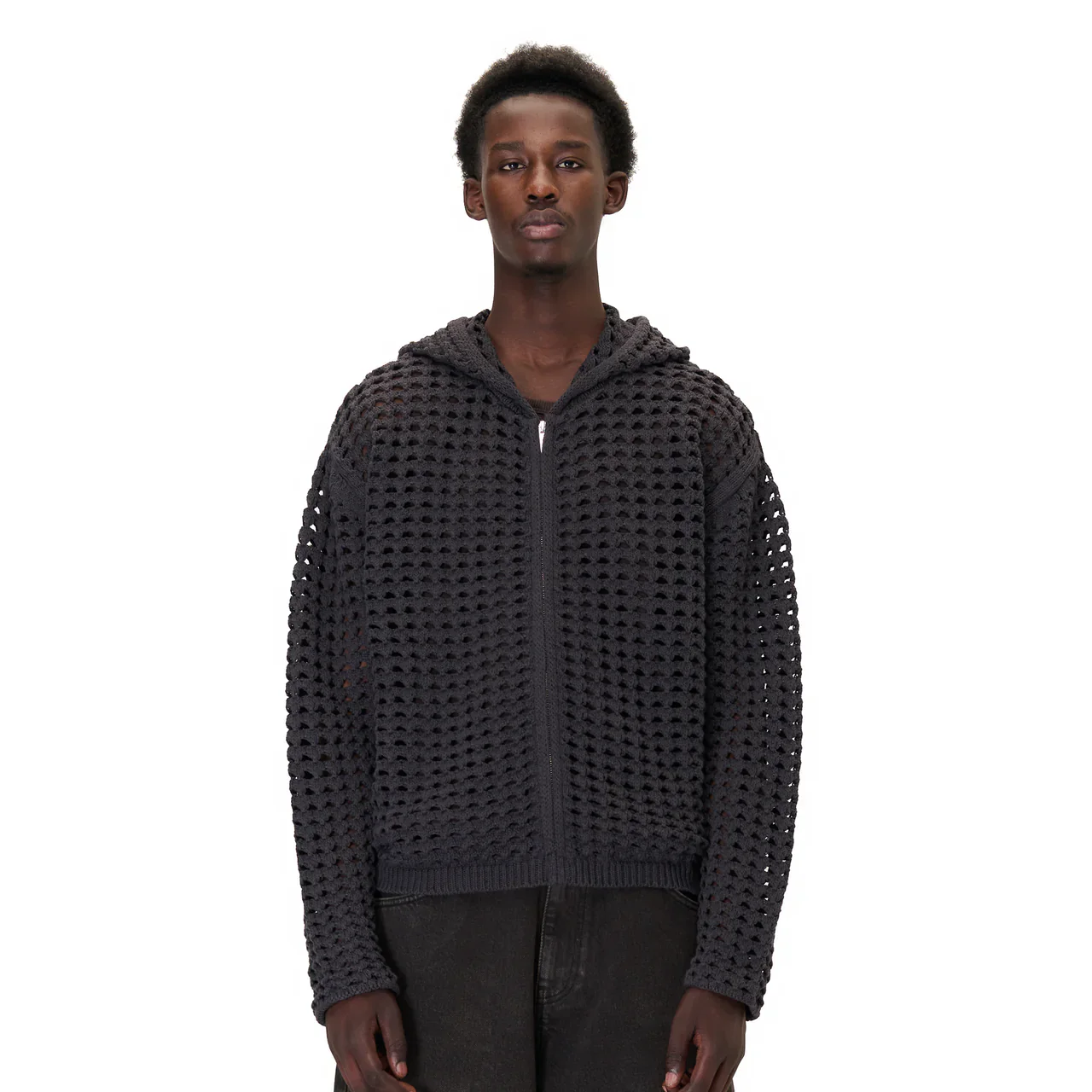 Regal Dial Crochet Zip-Up