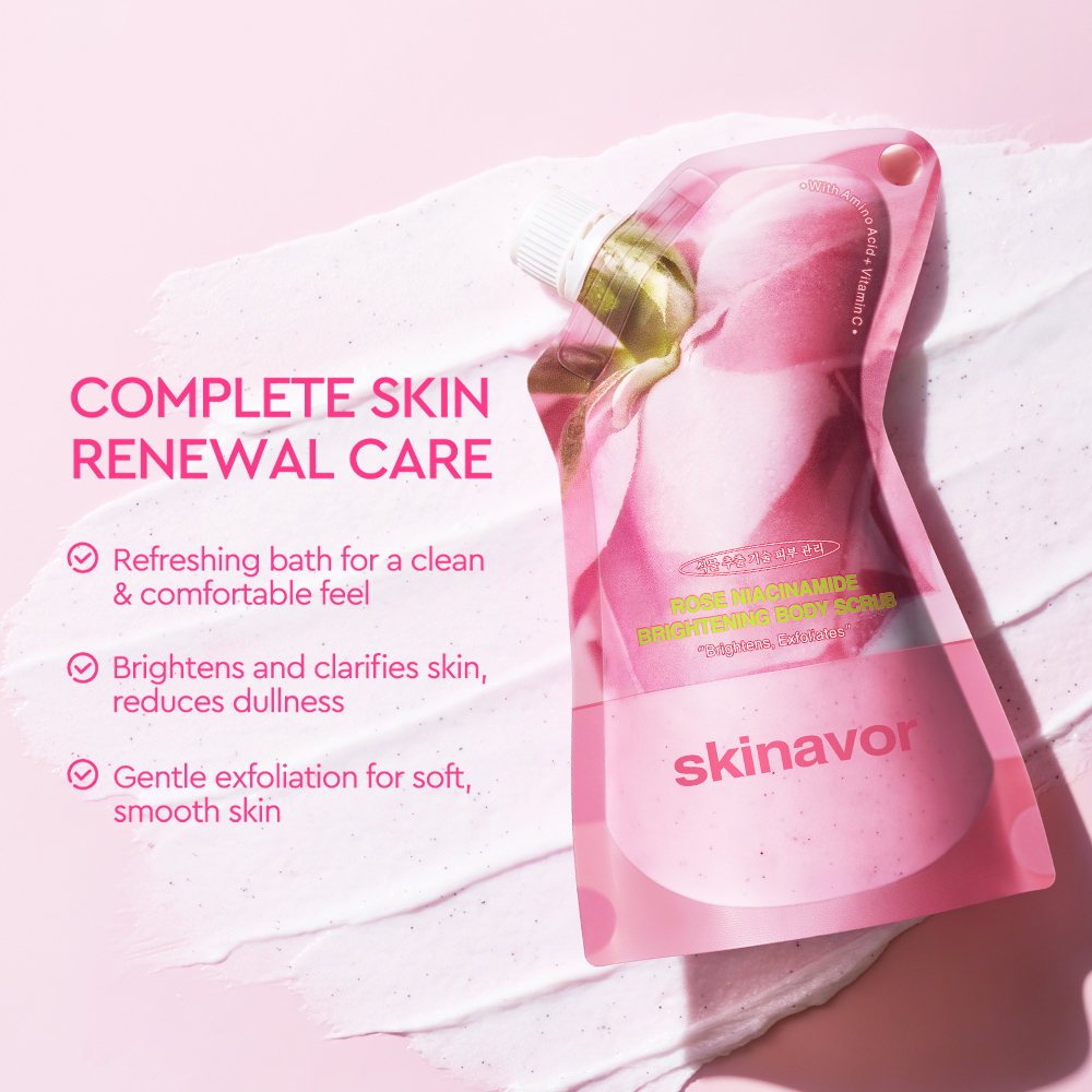 Rose Niacinamide Brightening Body Scrub