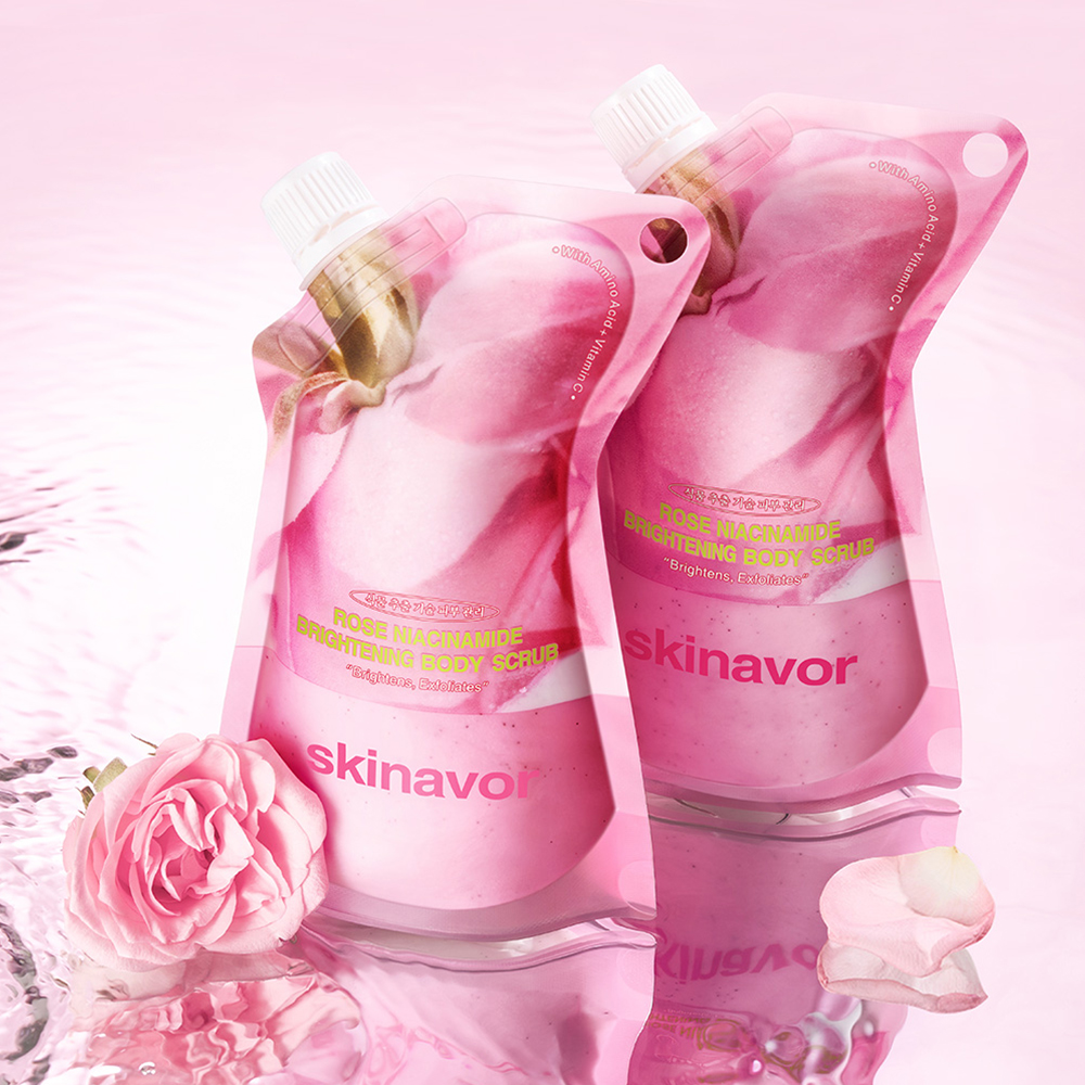 Rose Niacinamide Brightening Body Scrub-SKINEVER