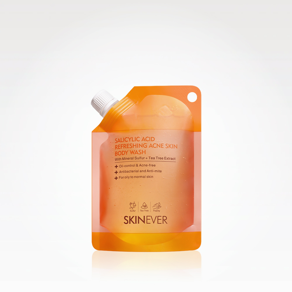 SKINEVER Salicylic Acid Acne Skin Body Wash Deeply Oil Control Sulphur Mite Removal Shower Gel 200ml-SKINEVER