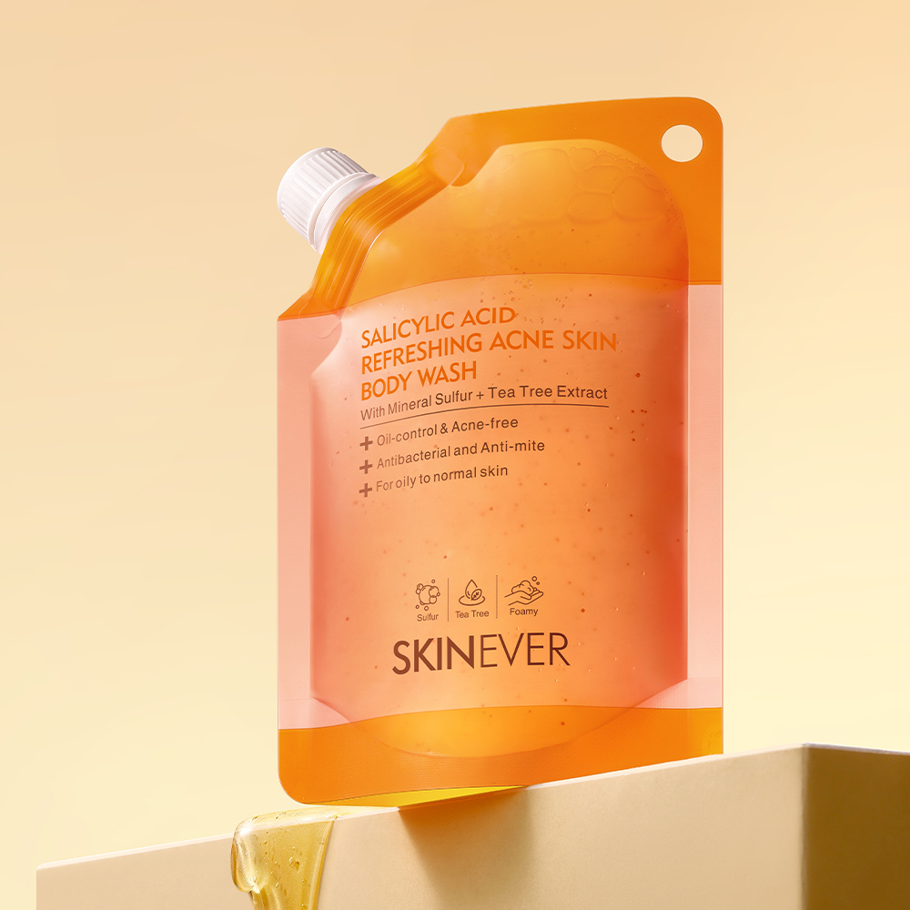 SKINEVER Salicylic Acid Acne Skin Body Wash Deeply Oil Control Sulphur Mite Removal Shower Gel 200ml-SKINEVER