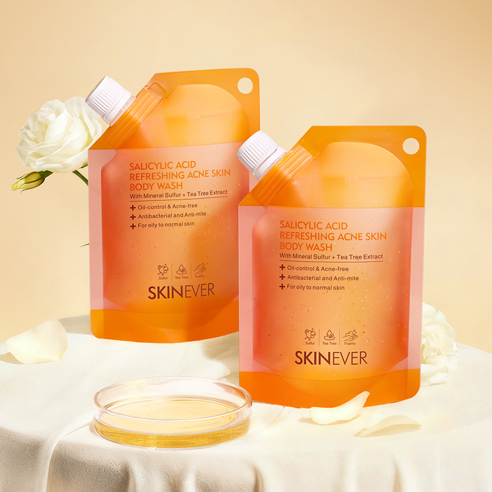 SKINEVER Salicylic Acid Acne Skin Body Wash Deeply Oil Control Sulphur Mite Removal Shower Gel 200ml-SKINEVER