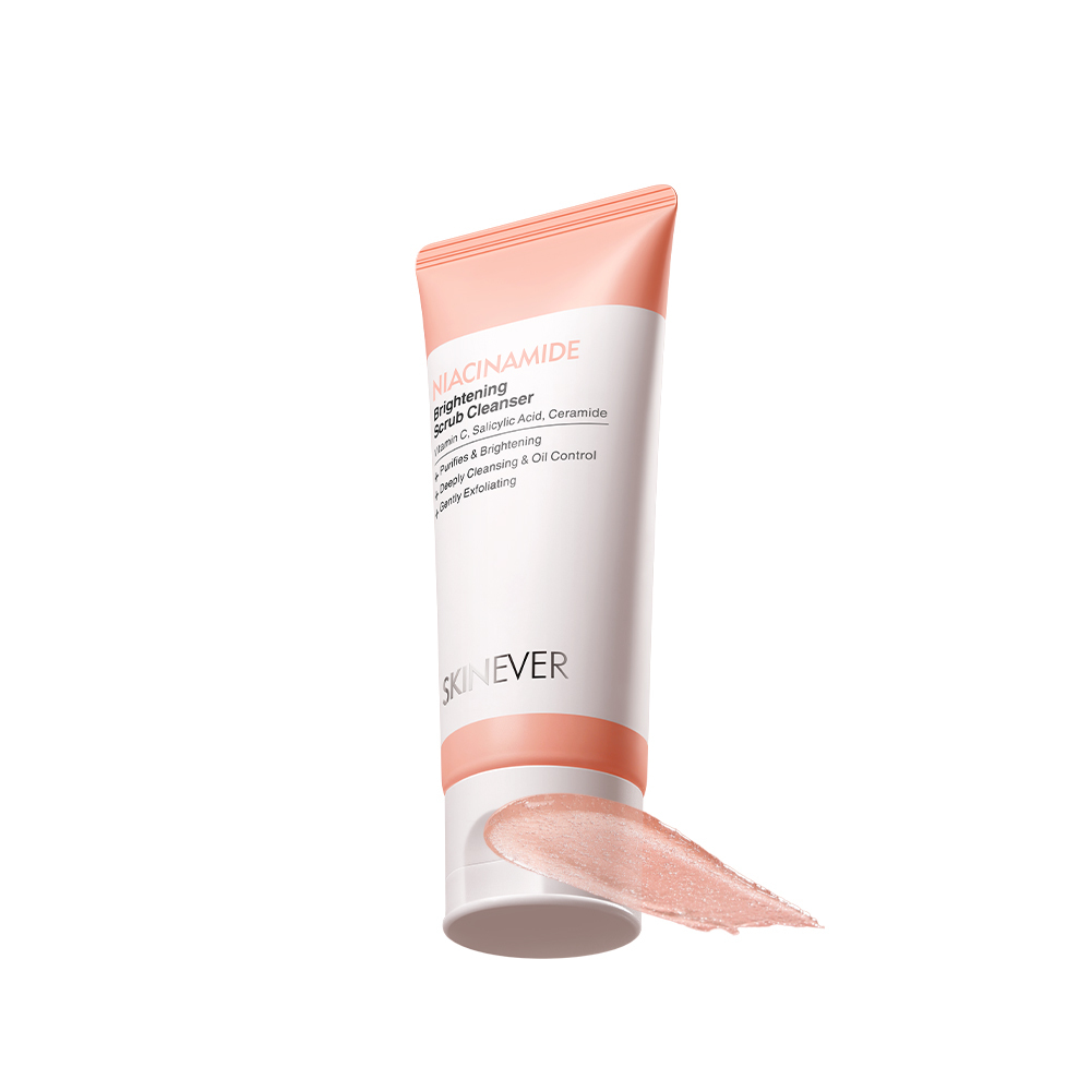 SKINEVER 3% Niacinamide Facial Scrub Cleanser Cleanses the Skin, Removes Dead Skin, Exfoliates, Brightens, and Whitens-SKINEVER