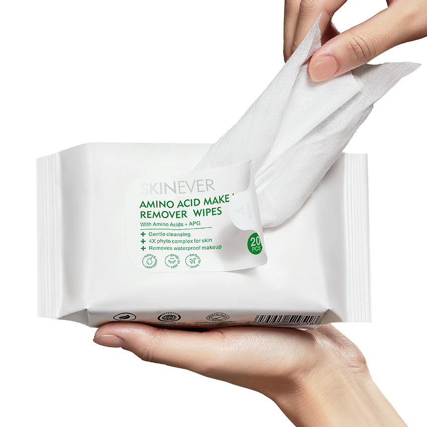 Amino Acid Make Up Remover Wipes-SKINEVER
