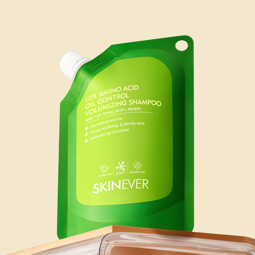 SKINEVER Amino Acid Oil Control Volumizing Shampoo volumizes and soothes the scalp with gentle care