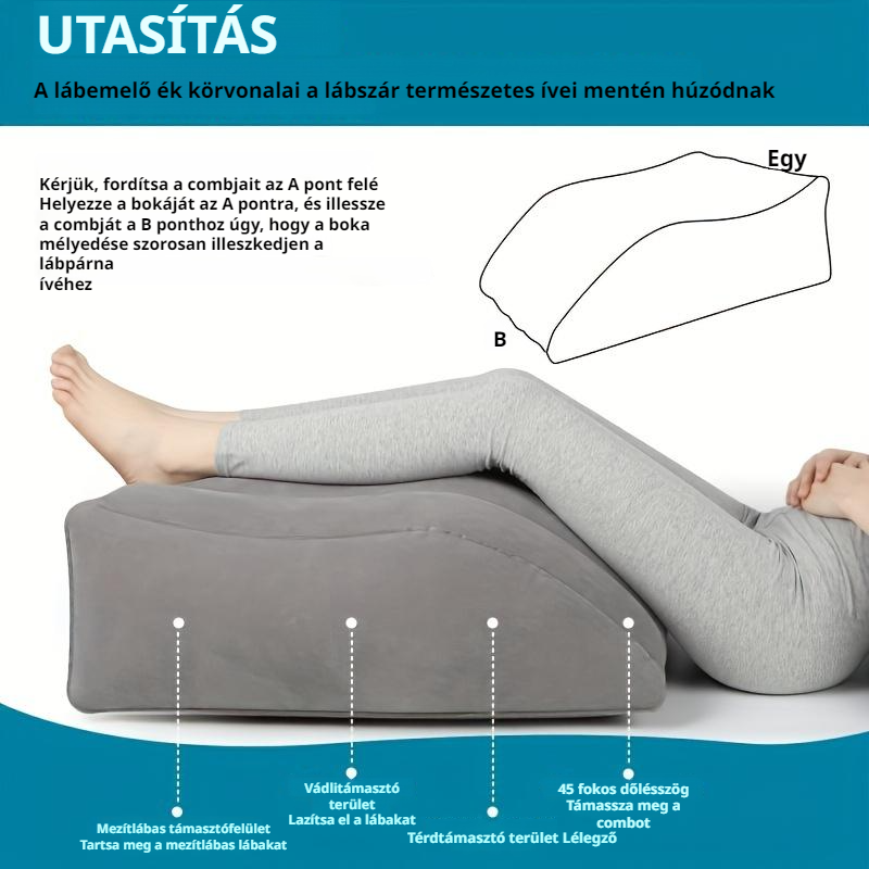 Lábemelő párna felfújható ékpárna