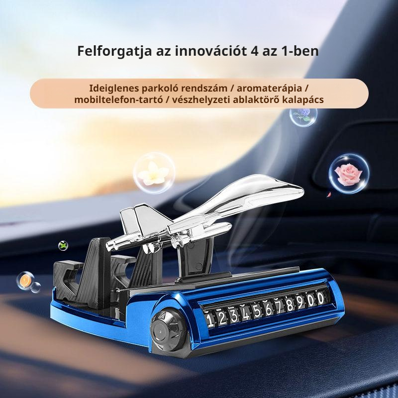 Ideiglenes parkoló rendszámtábla aromaterápiás középkonzol